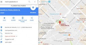 mapa bufete abogados de Barcelona