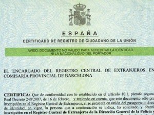 Número de Identidad de Extranjero -NIE-